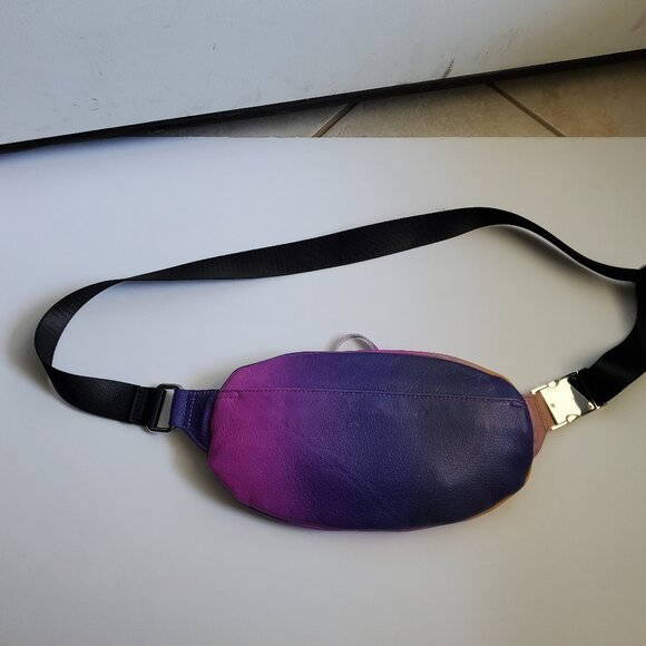 Aimee Kestenberg Milan Leather Bum Bag fanny pack ombre purple - Picture 4 of 9